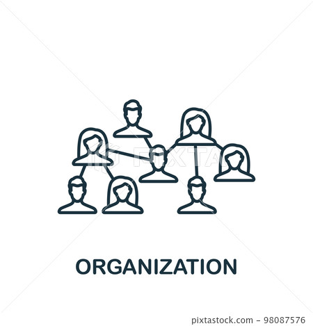 Organization icon. Monochrome simple Project Management icon for templates, web design and infographics 98087576