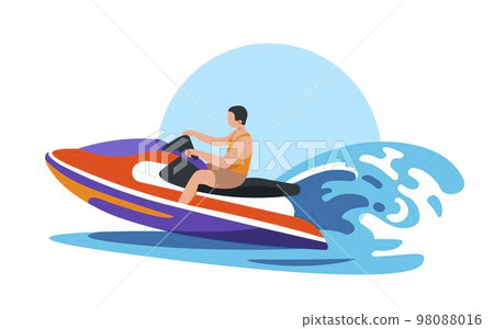 Jet skiing, water sports and summer activities 98088016