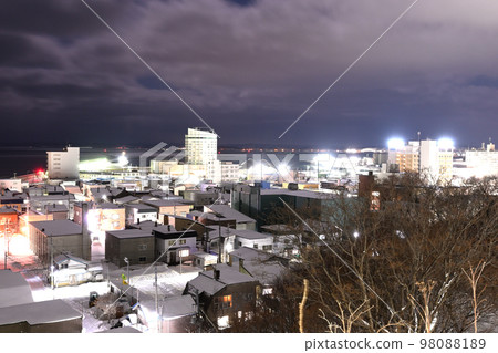 Night view of Wakkanai city 98088189