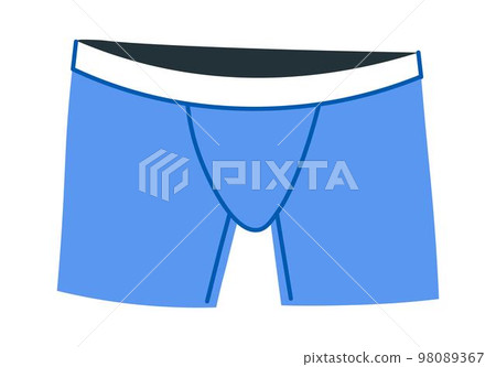 Male shorts, underwear for men clothes vector Male shorts, underwear for men clothes vector 98089367