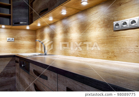 Brown kitchen unit - modern furniture 98089775