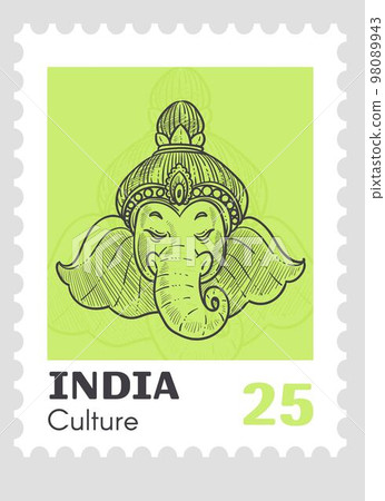 Indian culture and religion or beliefs postmark Indian culture and religion or beliefs postmark 98089943