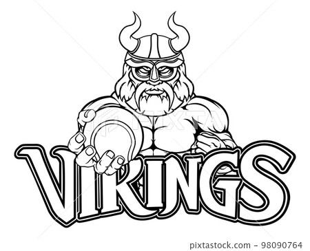 Viking Tennis Sports Mascot 98090764