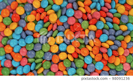 Sweet candies flying, freeze motion Sweet candies flying, freeze motion 98091236