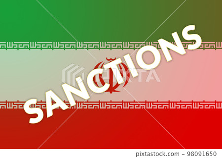 Defocus Iran sanctions concept. Iranian flag, concept on the topic of sanctions in Iran. Out of focus Defocus Iran sanctions concept. Iranian flag, concept on the topic of sanctions in Iran. Out of focus 98091650
