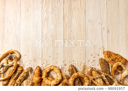 Frame of different bakery product 98091957