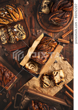 Still life of different type of babka Still life of different type of babka 98092207