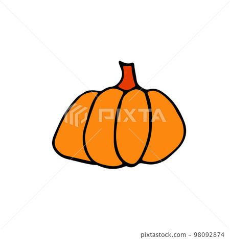 Doodle Vector Pumpkin isolated on white background Doodle Vector Pumpkin isolated on white background 98092874