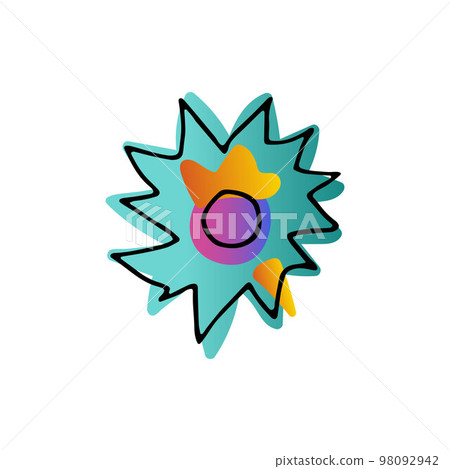 Space doodle image. Hand drawn Sun image Space doodle image. Hand drawn Sun image 98092942