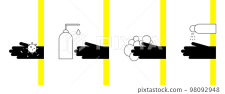 Wash your hands illustration Wash your hands illustration 98092948