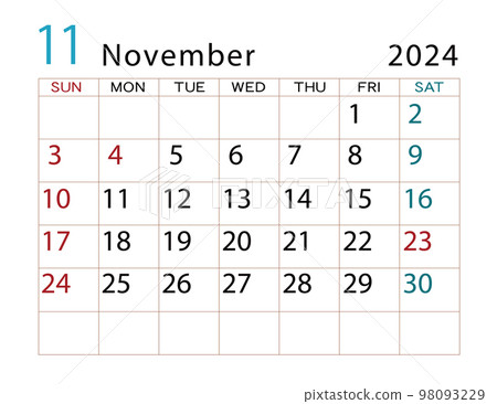 2024年11月曆 98093229