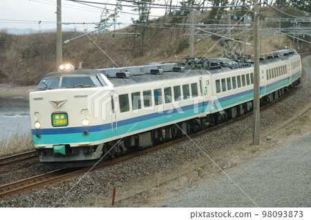 Shinetsu Main Line Kujiranami - Aomigawa JR East 485 series T21 formation (Niigata) Kubikino Shinetsu Main Line Kujiranami - Aomigawa JR East 485 series T21 formation (Niigata) Kubikino 98093873