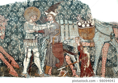 Ancient fresco, mural 98094041