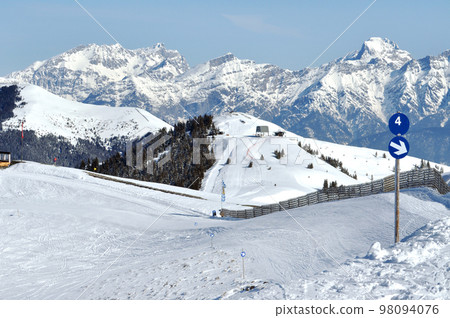 Skiing resort in the Alps. Austria Skiing resort in the Alps. Austria 98094076