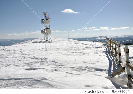 Weather station at winter in the mountains Weather station at winter in the mountains 98094095