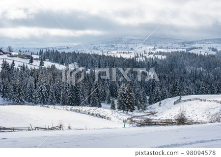 Winter countryside landscape Winter countryside landscape 98094578