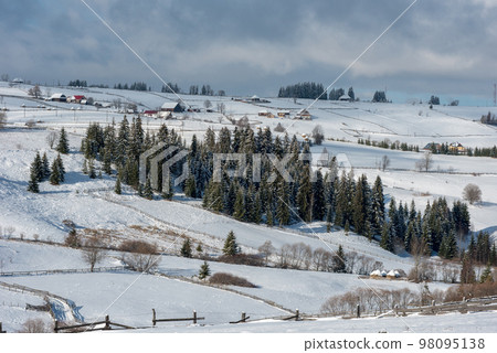 Winter countryside landscape 98095138