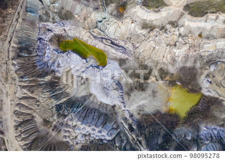 Aerial shot of opencast mine lake Aerial shot of opencast mine lake 98095278