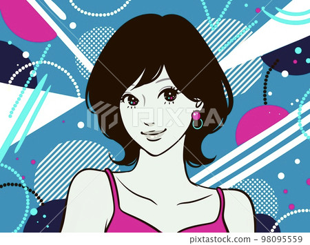 Female illustration material 98095559