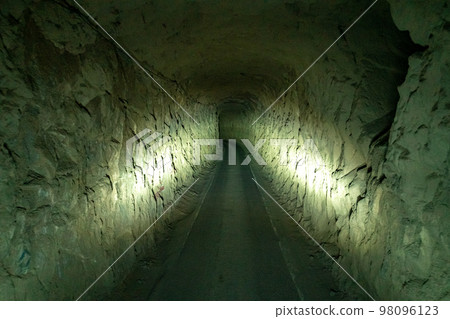 driving through a tunnel in the mountains driving through a tunnel in the mountains 98096123