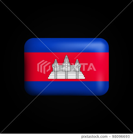 Cambodia Flag 3D Icon. National Flag of Cambodia Cambodia Flag 3D Icon. National Flag of Cambodia 98096693