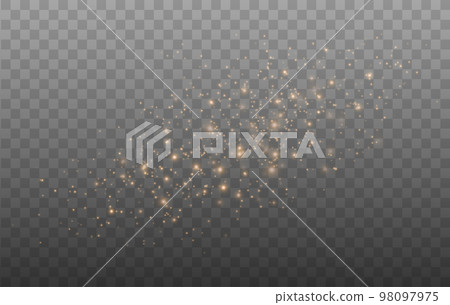 Gold Light. Vector Glitter Particles 98097975