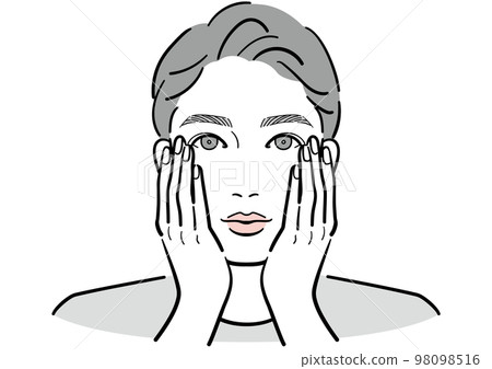 照顧他的皮膚的年輕人 98098516