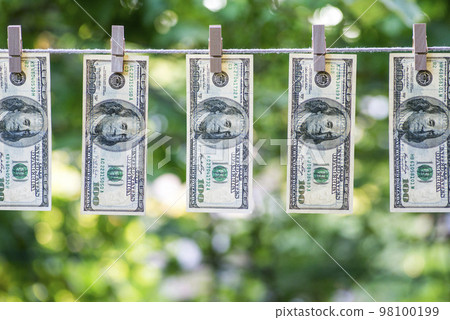 Money Laundering. Money Laundering US dollars hung out to dry 98100199