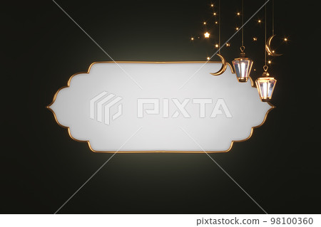 Ramadan Kareem Greeting Background Islamic 3d illustration design 98100360