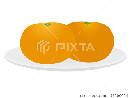 橘子在容器上的插圖_2個 98100604