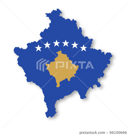 Kosovo map on white background with clipping path 3d illustration Kosovo map on white background with clipping path 3d illustration 98100666