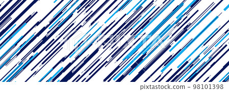 Abstract modern sports wide banner design with diagonal blue and white striped shapes. 98101398