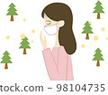 Woman with hay fever Sugibayashi Woman with hay fever Sugibayashi 98104735