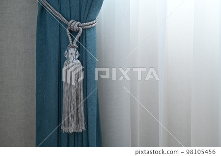 blue and white curtain decorate in room blue and white curtain decorate in room 98105456