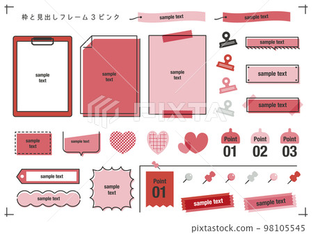 Frame and Heading Set Pink 3 98105545