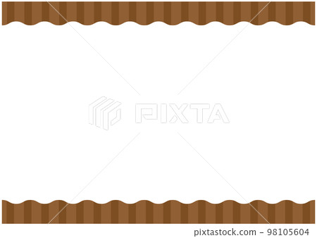 Border wavy frame brown 98105604