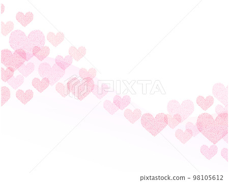 Heart background ⑤ (wave, pink) - Stock Illustration [98105612] - PIXTA