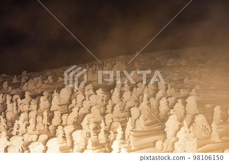 Illuminated frost-covered trees of Zao, Yamagata Prefecture, Yamagata Prefecture Illuminated frost-covered trees of Zao, Yamagata Prefecture, Yamagata Prefecture 98106150