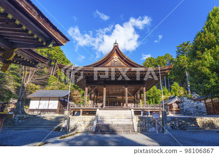 Hiyoshi Taisha Shrine in Autumn, Worship Hall of Higashi Hongu Shrine (Sakamoto, Otsu City, Shiga Prefecture) 98106867