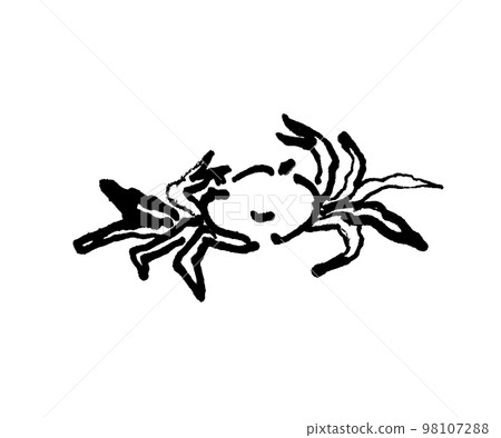 Sawa crab line drawing illustration Sawa crab line drawing illustration 98107288