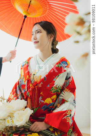Red colored umbrella Red colored umbrella 98109011