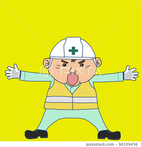 參與施工人員黃色背景表示禁止入內 98109456