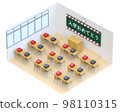 A decorated classroom welcoming elementary school students with blessings 98110315