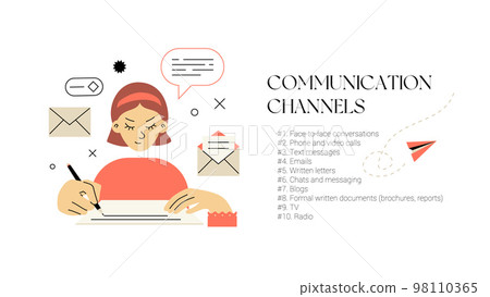 Woman Writing Letter Woman Writing Letter 98110365