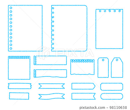 各種便簽套蠟筆素材 98110638