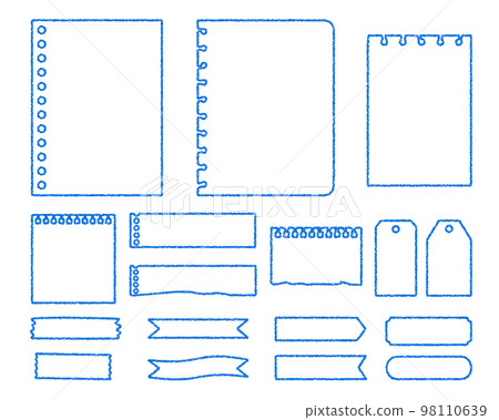 各種便簽套蠟筆素材 98110639