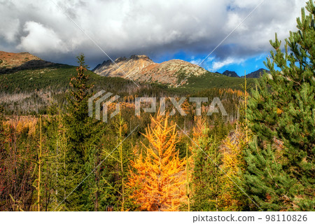 Peak Solisko in High Tatras mountains at Slovakia 98110826