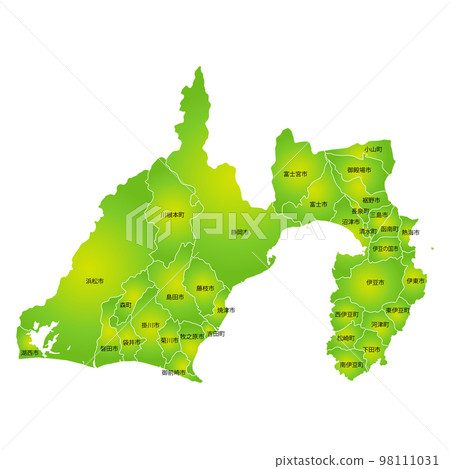 靜岡縣市鎮地圖 98111031