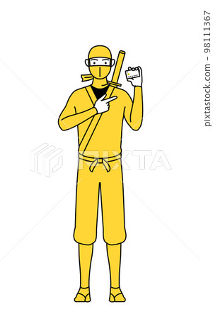 推薦信用卡付款的忍者服裝的人 98111367