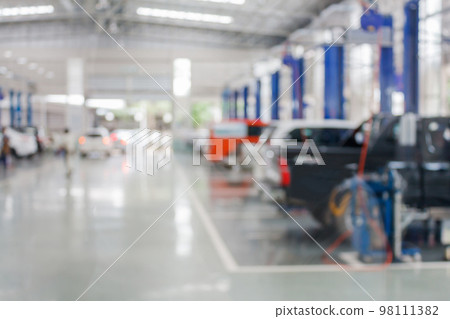 car service centre auto repair workshop blurred background car service centre auto repair workshop blurred background 98111382